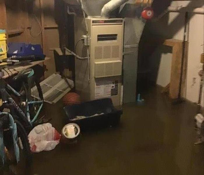 Flooded storage room