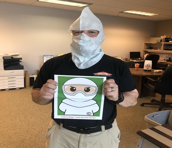 Guy Massaro in Safety-Ninja hooded mask. 